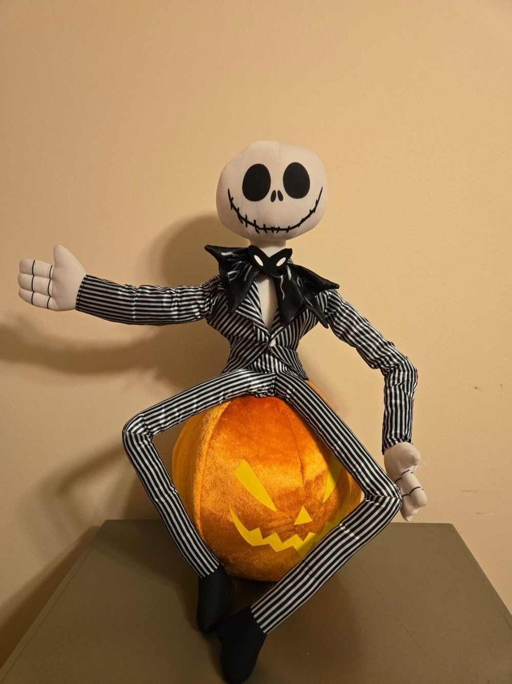 The Nightmare Before Christmas Jack Skellington Sitting on a Pumpkin 20" Greeter